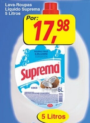 Lava roupas Liquido Suprema 5L