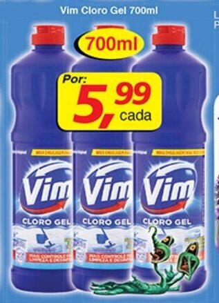 Supermercados Guanabara Vim Cloro Gel 700ml oferta