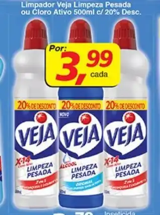 Supermercados Guanabara Limapdor Veja Limpeza Pesada ou Cloro Ativo 500m c/20% Desc. oferta