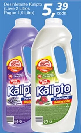 Supermercados Guanabara Desinfetante Kalipto leve 2L pague 1.9L oferta