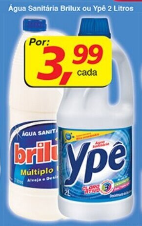 Supermercados Guanabara Agua Sanitaria Brilux ou Ype 2L oferta