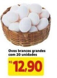 Extra Supermercado Ovos Brancos grandes com 20 unidades oferta
