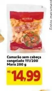 Extra Supermercado Camarão sem Cabeça cong. 111/200 Maris 200g oferta