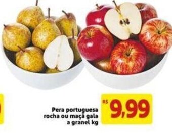 Extra Supermercado Pera Portuguesa rocha ou maçã gala a granel 1kg oferta