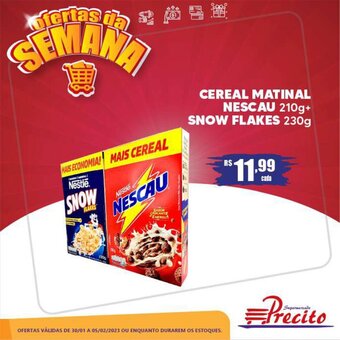 Supermercado Precito Cereal Matinal Nescau 210g + Snow Flakes 230g oferta