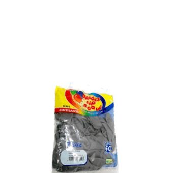 Baloes latex sao roque 6.5 preto com 50 unidades