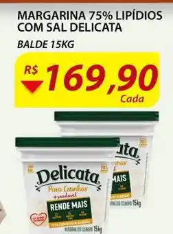Assaí Atacadista Margarina 75% Lipidios com sal Delicata 15kg oferta