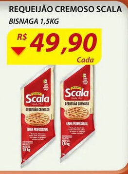 Assaí Atacadista Requeijão Cremoso Scala 1.5kg oferta