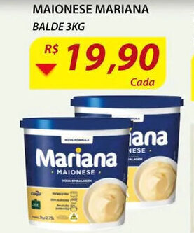 Assaí Atacadista Maionese Mariana balde 3kg oferta