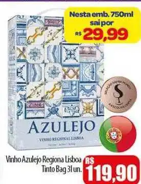 Proença Supermercados Vinho azulejo regiona lisboa tinto bag oferta