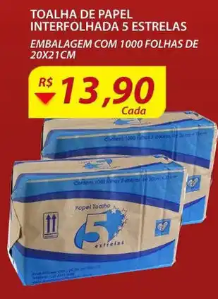 Toalha de Papel Interfolhada 5 Estrelas