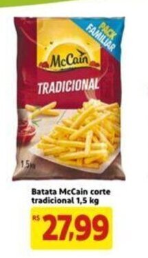 Extra Supermercado Batata McCain corte tradicional 1.5kg oferta