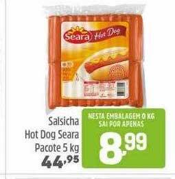Arena Atacado Salsicha hot dog seara pacote oferta