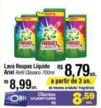 Fort Atacadista Lava roupas liquido Ariel 700ml oferta