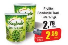 Higa's Supermercado Ervilha Bonduelle Trad. lata 170g oferta