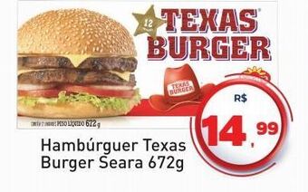 Tonin Superatacado Hambúrguer texas burguer seara 672g oferta