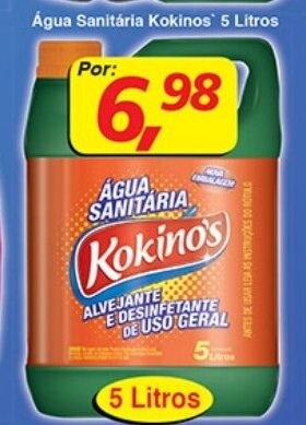 Supermercados Guanabara Agua Sanitaria Kokino's 5L oferta
