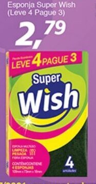 Supermercados Guanabara Esponja Super Wish (leve 4 pague 3) oferta