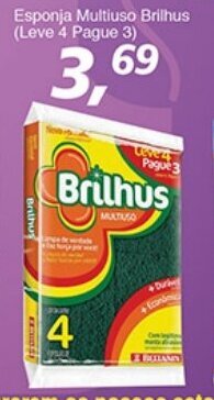 Supermercados Guanabara Esponja Multiuso Brilhus Leve 4 pague 3 oferta