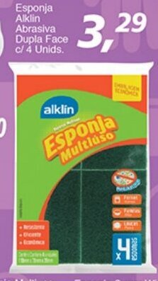 Supermercados Guanabara Esponja Alklin Abrasiva Dupla Face c/4 unids. oferta
