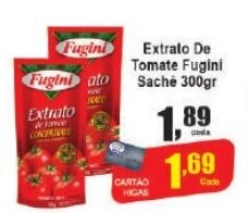 Higa's Supermercado Extrato de Tomate Fugini Sachê 300g oferta