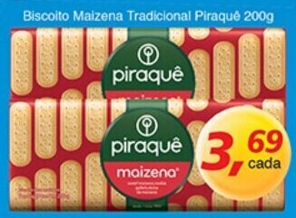 Supermercados Guanabara Biscoito Maizena Tradicional Piraque 200g oferta