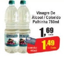 Higa's Supermercado Vinagre de Álcool/ Colorido Palhinha 750ml oferta