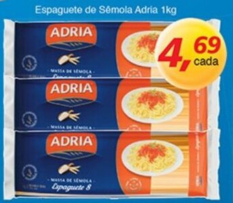 Supermercados Guanabara Espaguete de Semola Adria 1kg oferta