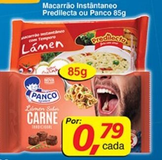Supermercados Guanabara Macarrao Instantaneo Predilecta ou Panco 85g oferta