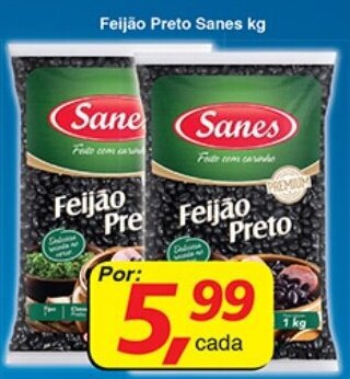Feijao Preto Sanes 1kg