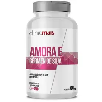 Pão de Açúcar Amora e germen de soja 600mg clinic mais 100 cápsulas oferta