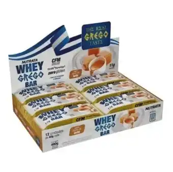 Pão de Açúcar Suplemento em barra nutrata whey grego bar proteínas 480g x 12 un coffee cream caramel oferta