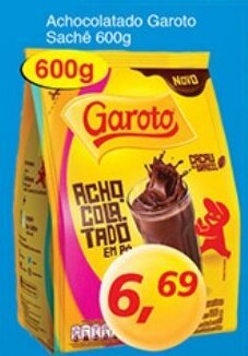 Supermercados Guanabara Achocolatado Garoto Sache 600g oferta