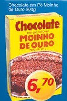 Supermercados Guanabara Chocolate em po Moinho de Ouro 200g oferta
