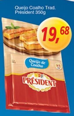 Supermercados Guanabara Queijo Coalho Trad. President 350g oferta