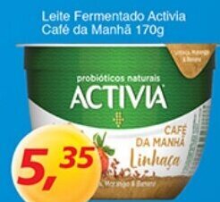 Supermercados Guanabara Leite Fermentado Activia Cafe da Manha 170g oferta