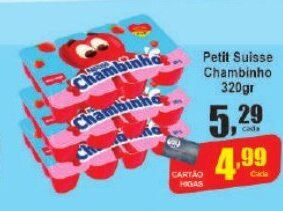 Higa's Supermercado Petit Suisse Chambinho Nestle 320g oferta
