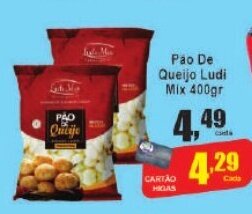 Higa's Supermercado Pão de Queijo Ludi Mix 400g oferta