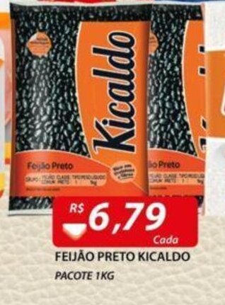 Assaí Atacadista Feijão Preto Kicaldo pacote 1kg oferta