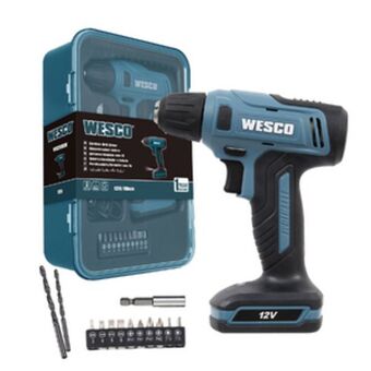 Leroy Merlin Furadeira e parafusadeira a bateria wesco com carregador e acessórios 12v 3/8" ws2550k bivolt oferta