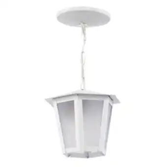 Leroy Merlin Pendente 1 lâmpada metal branco colonial sextavada inspire oferta