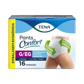 Roupa íntima descartável tena pants confort g/eg com 16 unidades