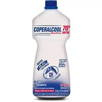 Álcool coperalcool bacfree 70 inpm 1l