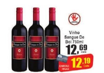 Higa's Supermercado Vinho Sangue de Boi 750ml oferta