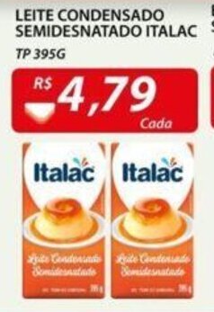 Assaí Atacadista Leite Condensado Semidesnatado Italac 395g oferta