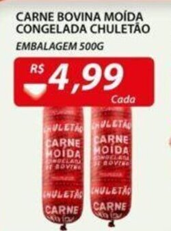 Assaí Atacadista Carne Bovina Moida Congelada Chuletão 500g oferta