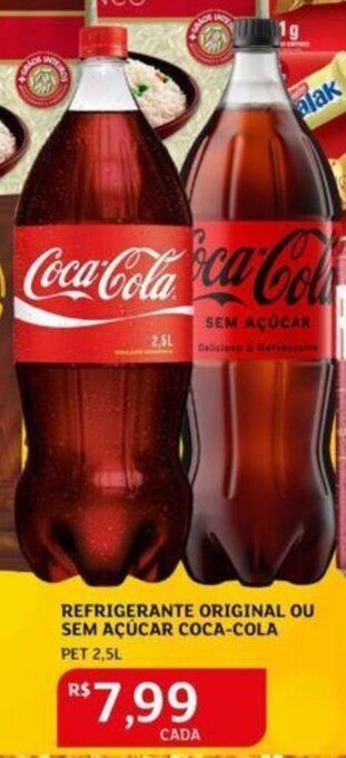 Assaí Atacadista Refrigerante Original ou sem açúcar Coca Cola 2.5L oferta