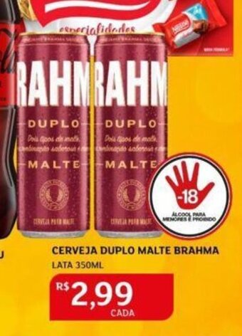 Assaí Atacadista Cerveja Duplo Malte Brahma 350ml oferta