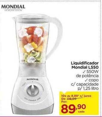 Carrefour Liquidificador mondial l550 oferta