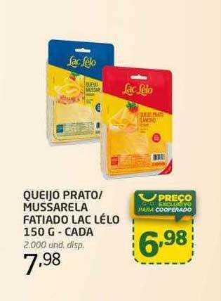 Cooper Queijo prato mussarela fatiado lac lélo oferta